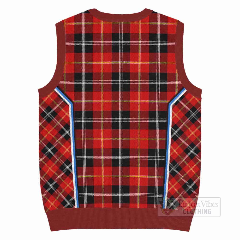 Majoribanks Tartan Crest Knitted V-Neck Vest Scotland Coat of Arm Flag Style - Tartan Vibes Clothing