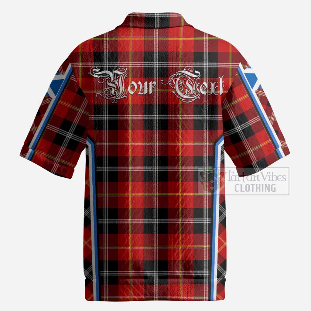 Majoribanks Tartan Crest Men’s Polo Sweater Top Scotland Coat of Arm Flag Style