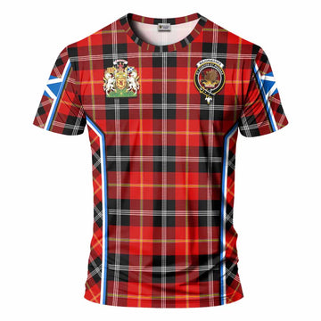 Majoribanks Tartan Crest T-shirt Scotland Coat of Arm Flag Style