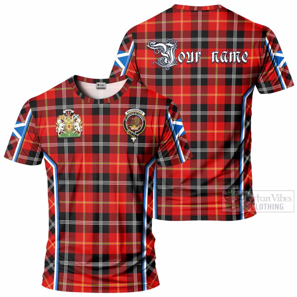 Majoribanks Tartan Crest T-shirt Scotland Coat of Arm Flag Style - Tartan Vibes Clothing