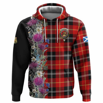 Majoribanks Tartan Crest Thistle Floral Hoodie Pullover Hoodie - Tartan Vibes Clothing