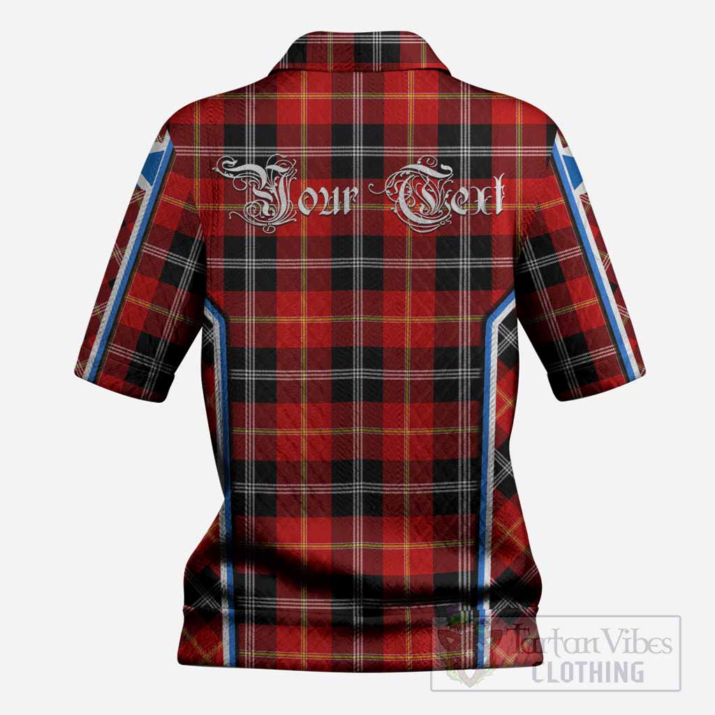 Majoribanks Tartan Crest Women’s Polo Sweater Top Scotland Coat of Arm Flag Style
