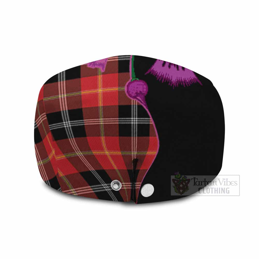 Majoribanks Tartan Flat Cap, Jeff Cap Traditional Scottish Thistle