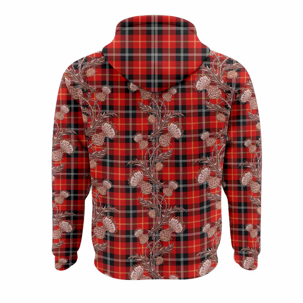 Majoribanks Tartan Hoodie Seamless Scottish Thistle Flowers