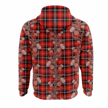 Majoribanks Tartan Hoodie Seamless Scottish Thistle Flowers