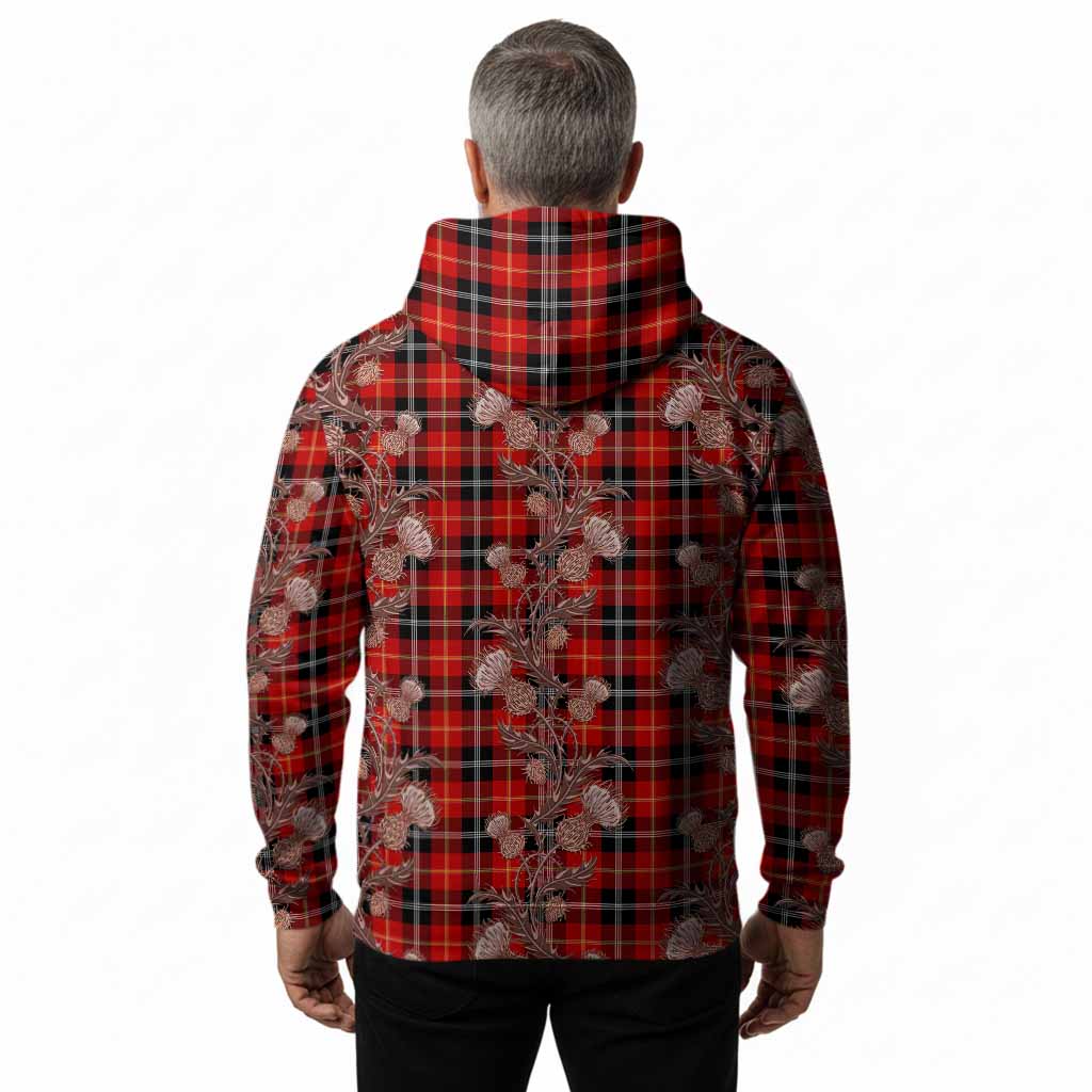 Majoribanks Tartan Hoodie Seamless Scottish Thistle Flowers