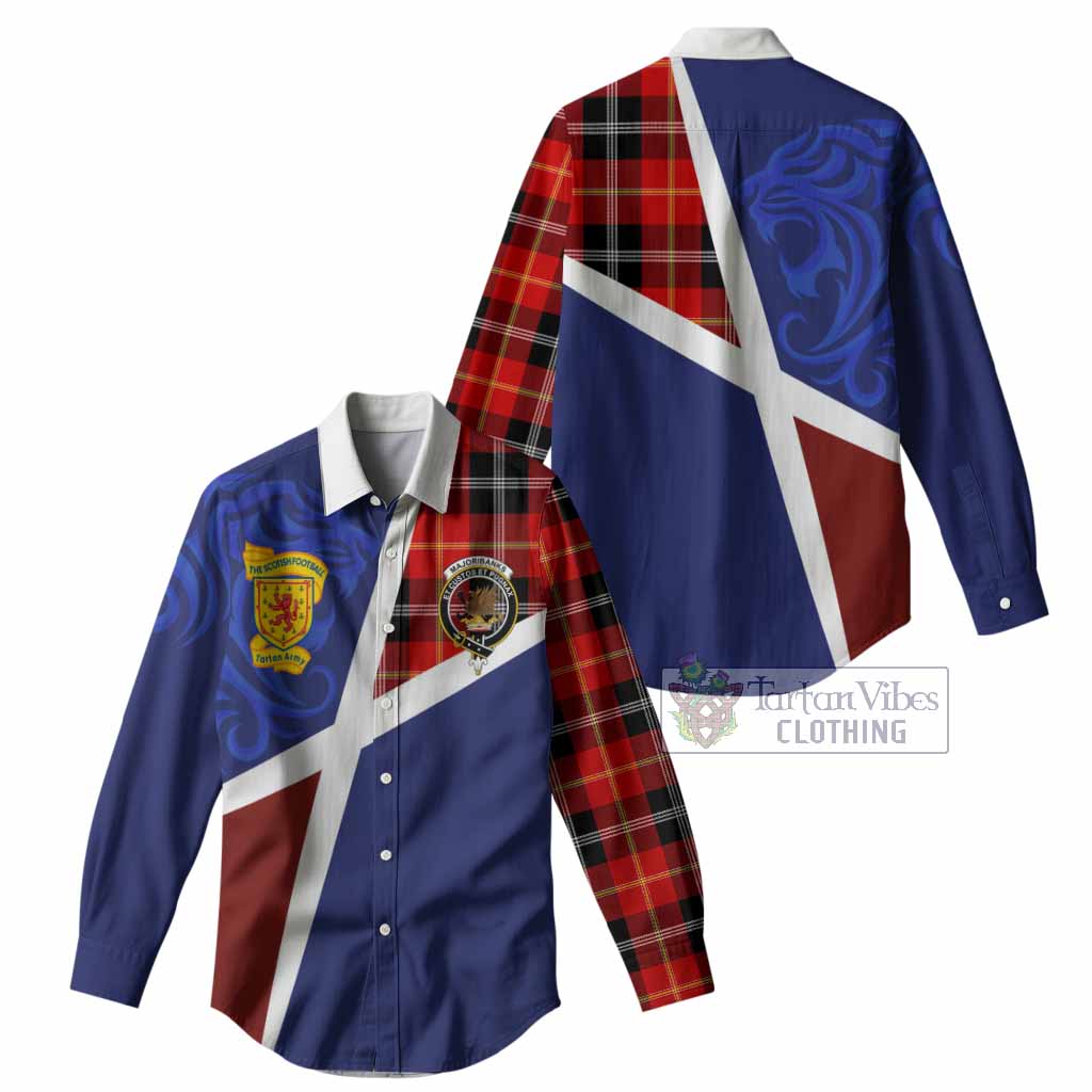 Majoribanks The Scottish Football Crest Women Casual Shirt Lion-Tartan Army