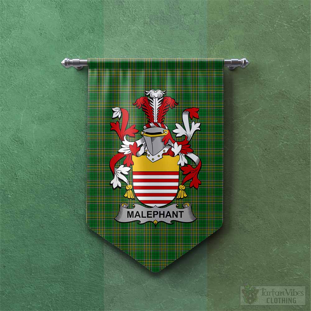 Malaphant Irish Clan Tartan Gonfalon, Tartan Banner with Coat of Arms Chevron - Tartan Vibes Clothing