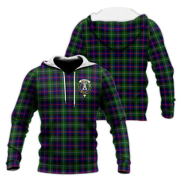 Malcolm Tartan Knitted Hoodie with Family Crest