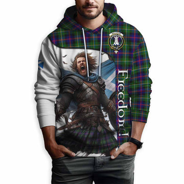 Malcolm Crest Tartan Hoodie Inspired by the Freedom of Scottish Warrior