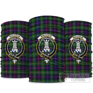 Malcolm Tartan Neck Gaiters, Tartan Bandanas, Tartan Head Band with Family Crest