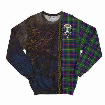 Malcolm Tartan Family Crest Sweatshirt Alba Gu Brath Be Brave Lion Ancient Style