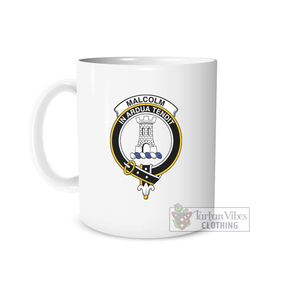 Malcolm Family Crest Ceramic Mug One Size 11oz size - 2D-tartanvibesclothing