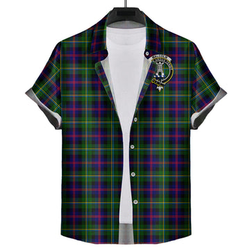 Malcolm Tartan Hawaiian Shirt with Family Crest