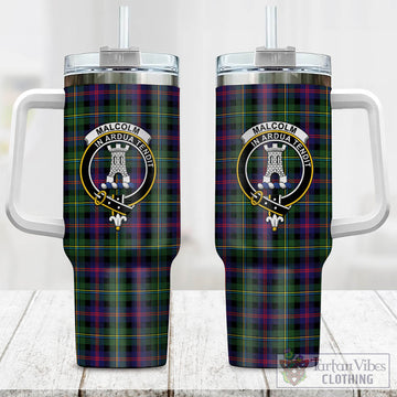 Malcolm Tartan Tumbler with Handle with Family Crest