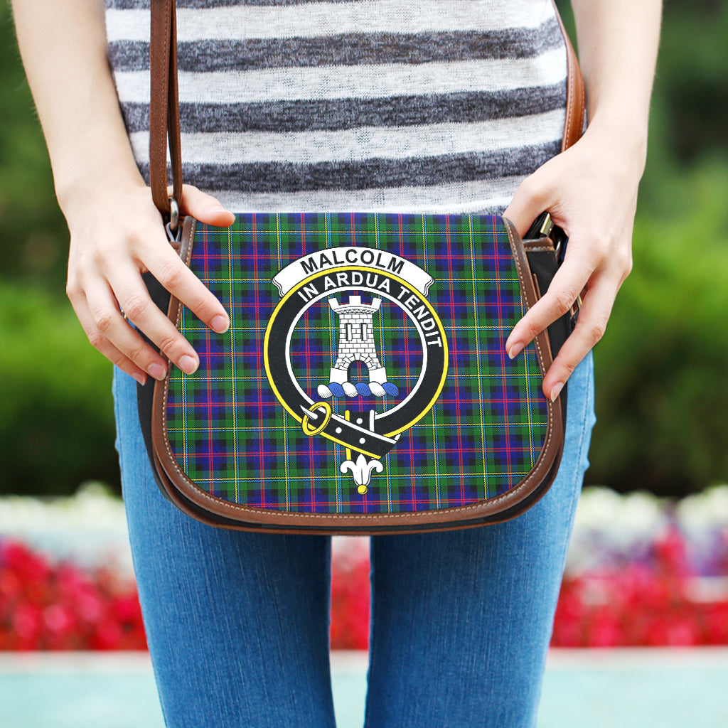 Malcolm Tartan Saddle Bag with Family Crest One Size - Tartan Vibes Clothing