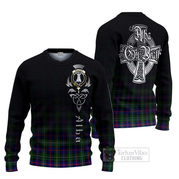 Malcolm Tartan Ugly Sweater Featuring Alba Gu Brath Family Crest Celtic Inspired