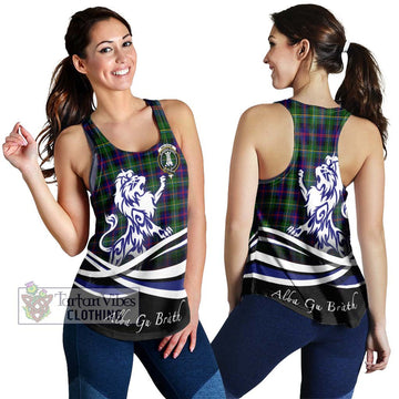 Malcolm Tartan Women's Racerback Tanks with Alba Gu Brath Regal Lion Emblem