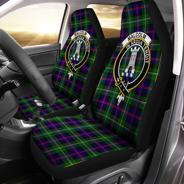 Malcolm Tartan Car Seat Cover with Family Crest One Size - Tartanvibesclothing