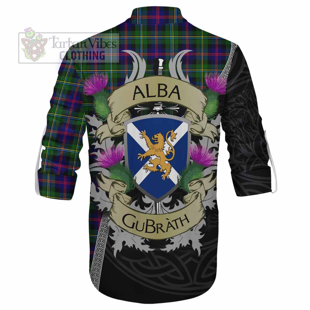 Tartan Vibes Clothing Malcolm Tartan Family Crest Ghillie Kilt Shirt Lion Rampant Royal Thistle Shield Celtic Inspired