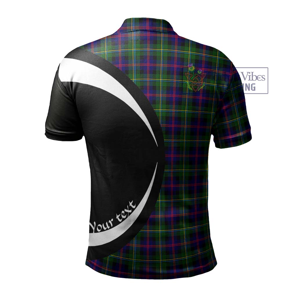 Malcolm Tartan Men's Polo Shirt with Family Crest Circle Style - Tartan Vibes Clothing