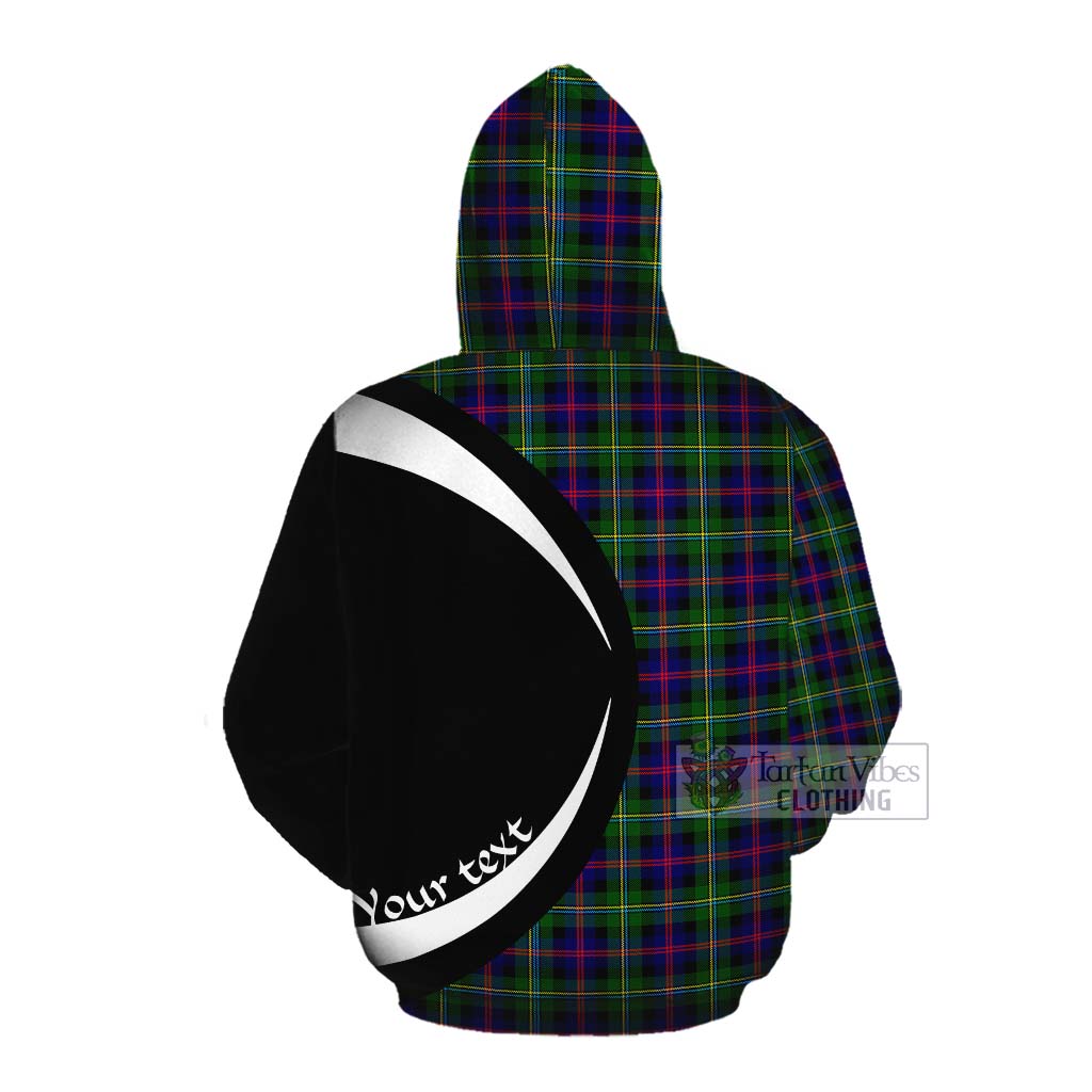 Tartan Vibes Clothing Malcolm Tartan Cotton Hoodie with Family Crest Circle Style