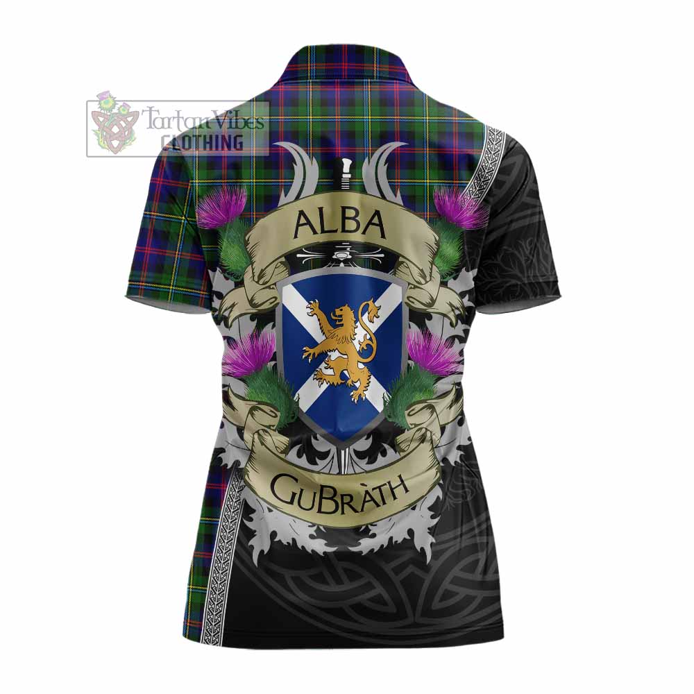 Tartan Vibes Clothing Malcolm Tartan Family Crest Women's Polo Shirt Lion Rampant Royal Thistle Shield Celtic Inspired