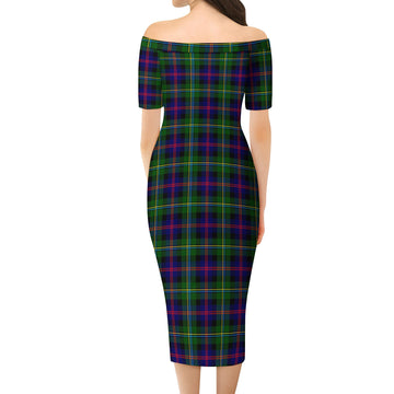 Malcolm Tartan Off Shoulder Lady Dress