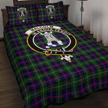 Malcolm Tartan Quilt Bed Set with Family Crest - Tartan Vibes Clothing