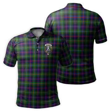 Malcolm Tartan Men's Polo Shirt with Family Crest