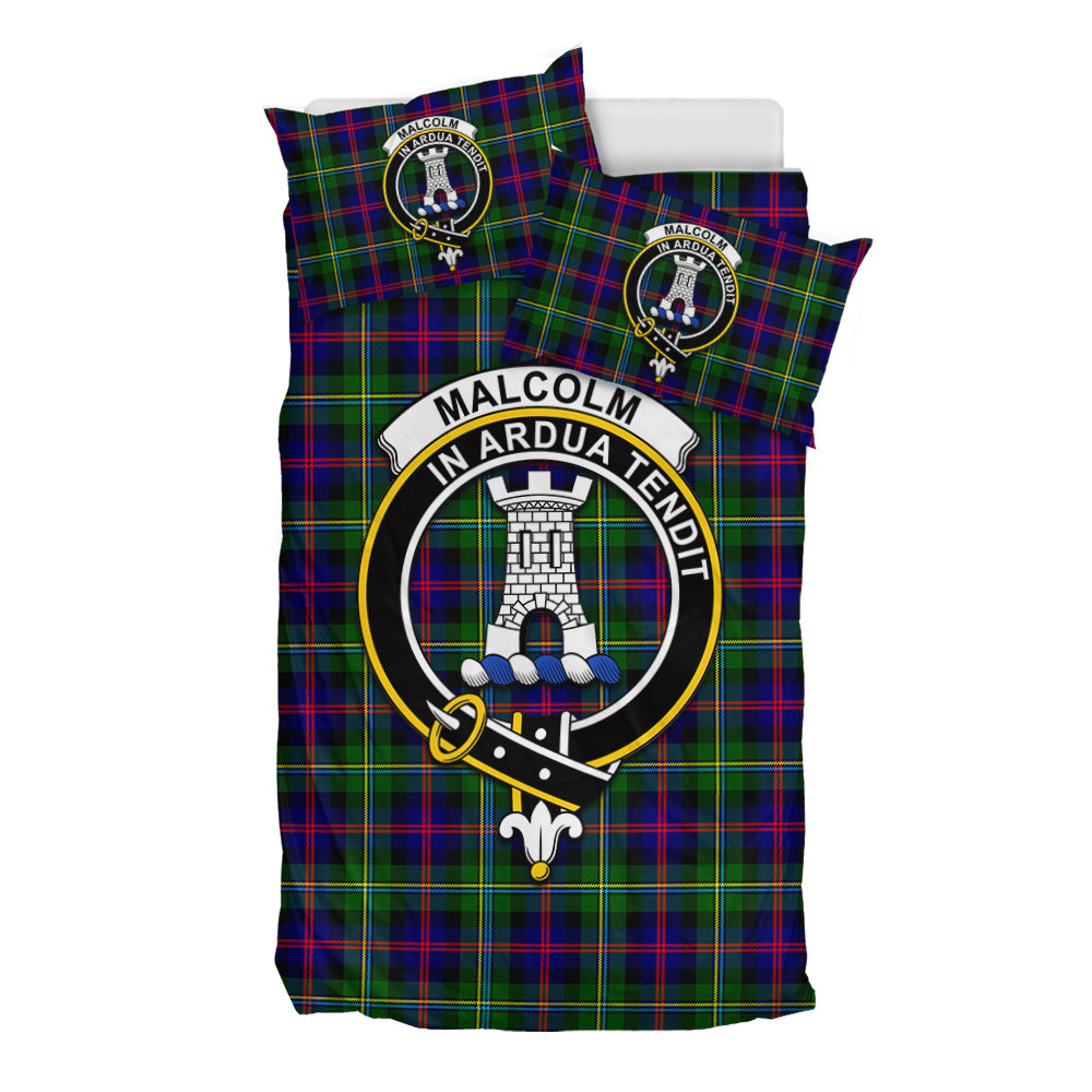 Malcolm Tartan Bedding Set with Family Crest - Tartan Vibes Clothing
