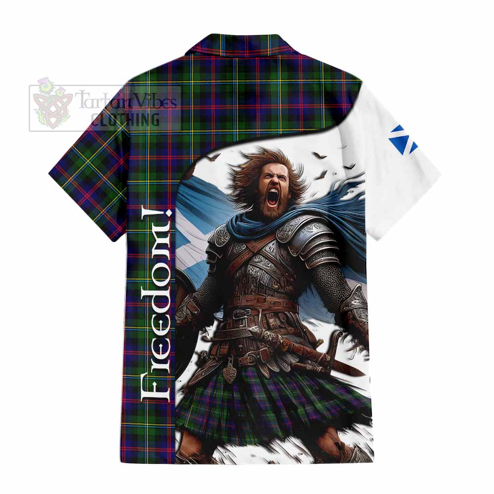 Tartan Vibes Clothing Malcolm Crest Tartan Short Sleeve Button Shirt Inspired by the Freedom of Scottish Warrior