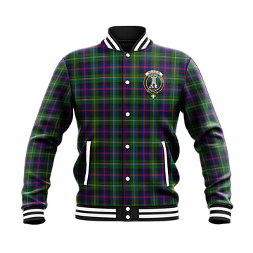 Malcolm Tartan Baseball Jacket with Family Crest