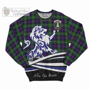 Malcolm Tartan Sweatshirt with Alba Gu Brath Regal Lion Emblem
