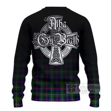 Malcolm Tartan Ugly Sweater Featuring Alba Gu Brath Family Crest Celtic Inspired