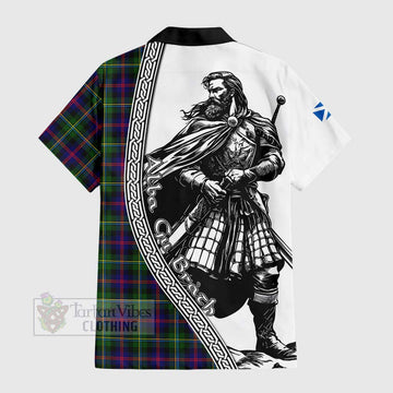 Malcolm Tartan Clan Crest Hawaiian Shirt with Highlander Warrior Celtic Style