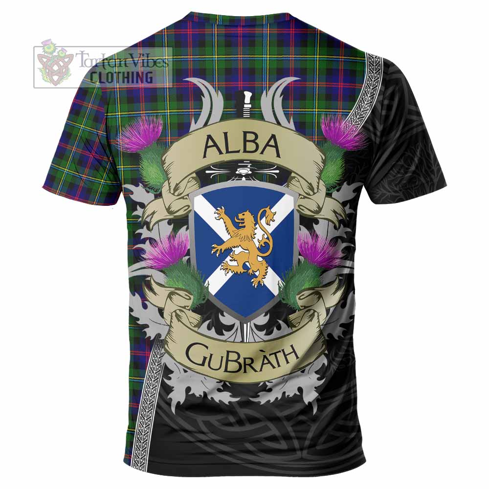 Tartan Vibes Clothing Malcolm Tartan Family Crest T-Shirt Lion Rampant Royal Thistle Shield Celtic Inspired