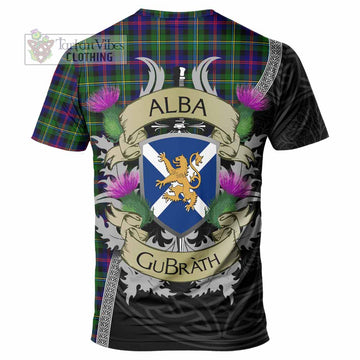 Tartan Vibes Clothing Malcolm Tartan Family Crest T-Shirt Lion Rampant Royal Thistle Shield Celtic Inspired