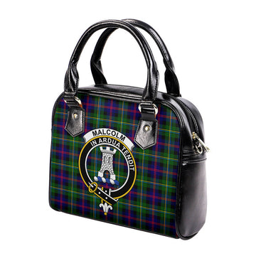 Malcolm Tartan Shoulder Handbags with Family Crest