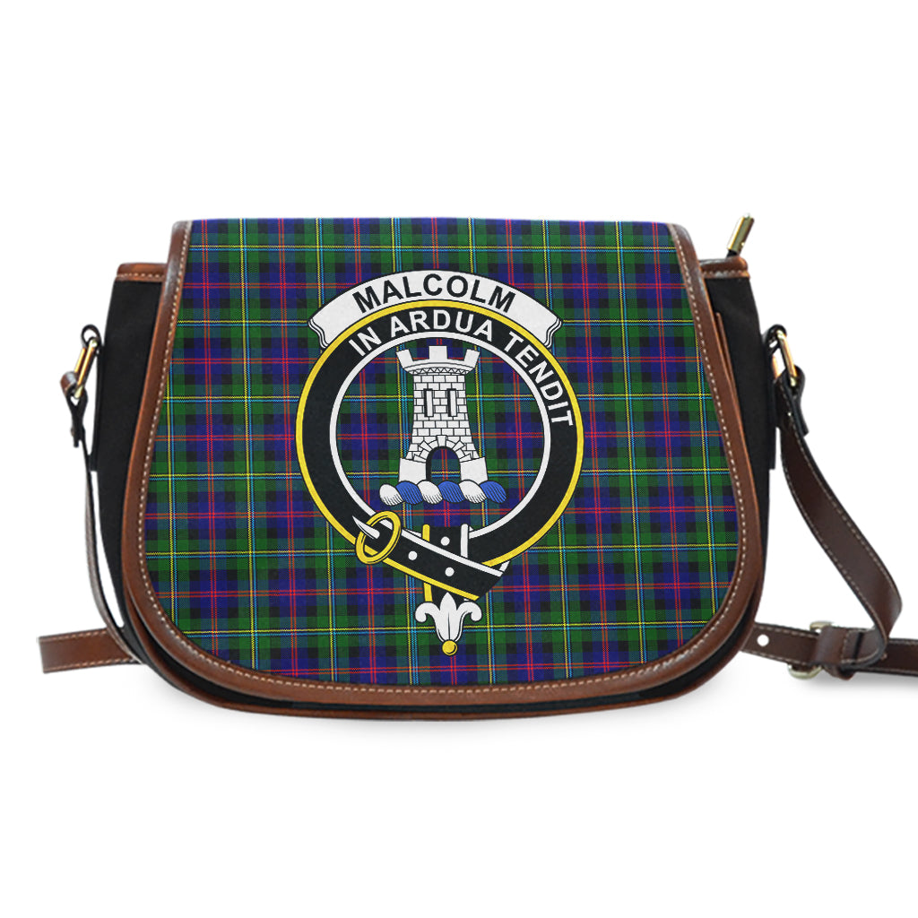 Malcolm Tartan Saddle Bag with Family Crest - Tartan Vibes Clothing