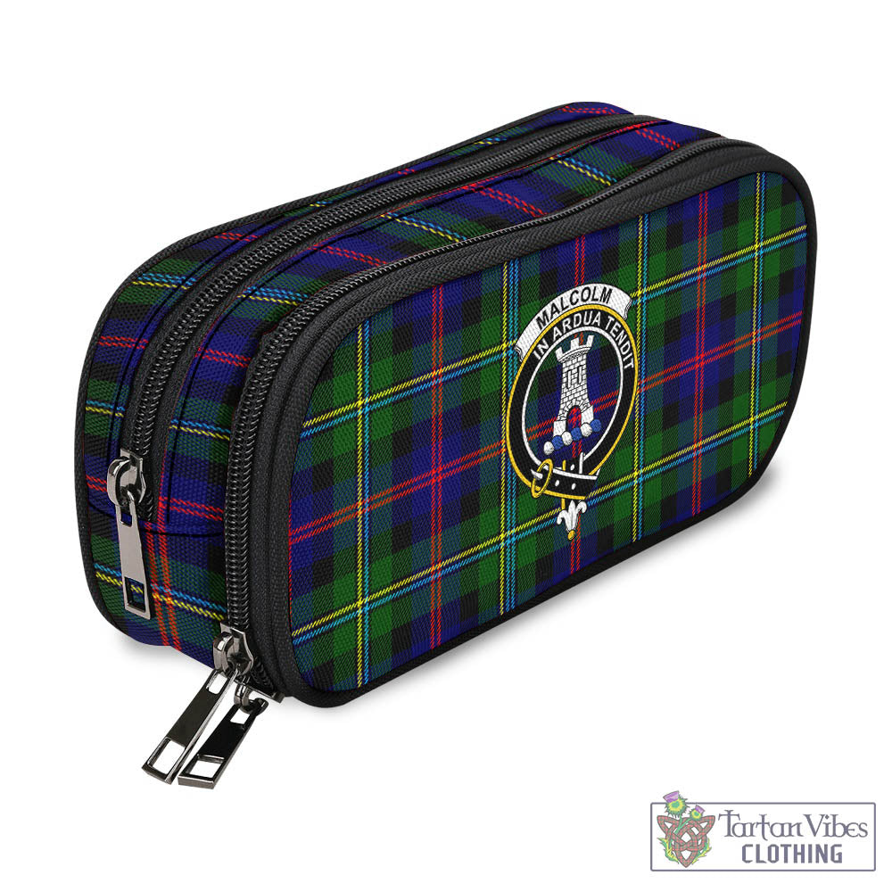 Tartan Vibes Clothing Malcolm Tartan Pen and Pencil Case with Family Crest