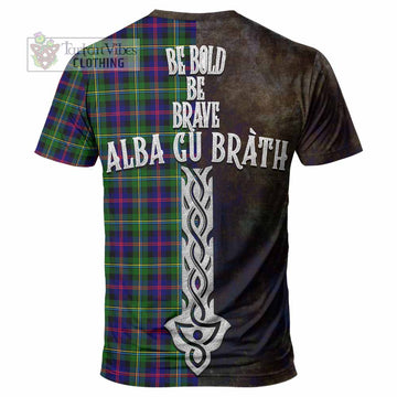 Malcolm Tartan Family Crest T-Shirt Alba Gu Brath Be Brave Lion Ancient Style