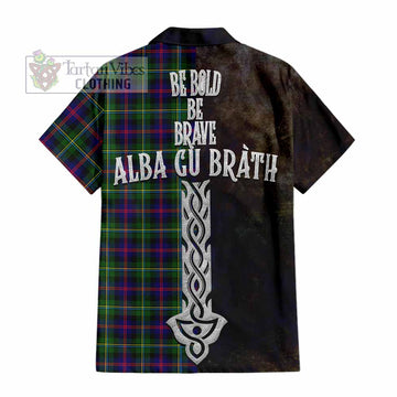 Malcolm Tartan Family Crest Hawaiian Shirt Alba Gu Brath Be Brave Lion Ancient Style