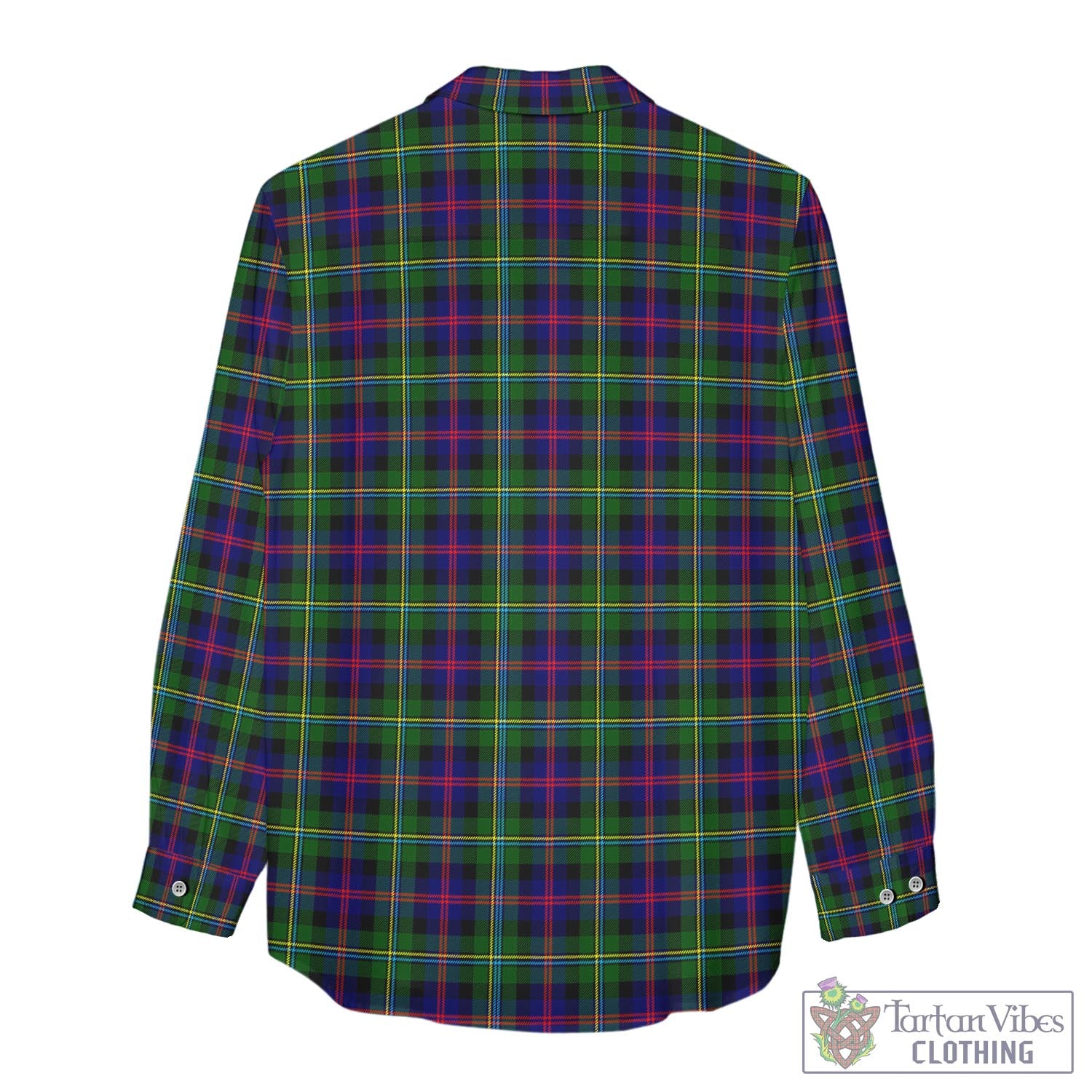 Tartan Vibes Clothing Malcolm Tartan Womens Casual Shirt with Family Crest