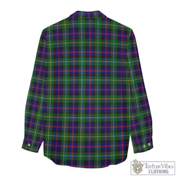 Malcolm Tartan Women's Casual Shirt with Family Crest