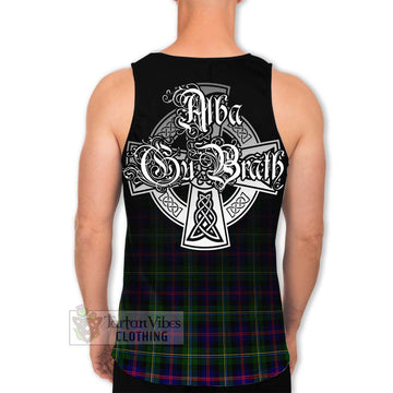 Tartan Vibes Clothing Malcolm Tartan Men's Tank Top Featuring Alba Gu Brath Family Crest Celtic Inspired