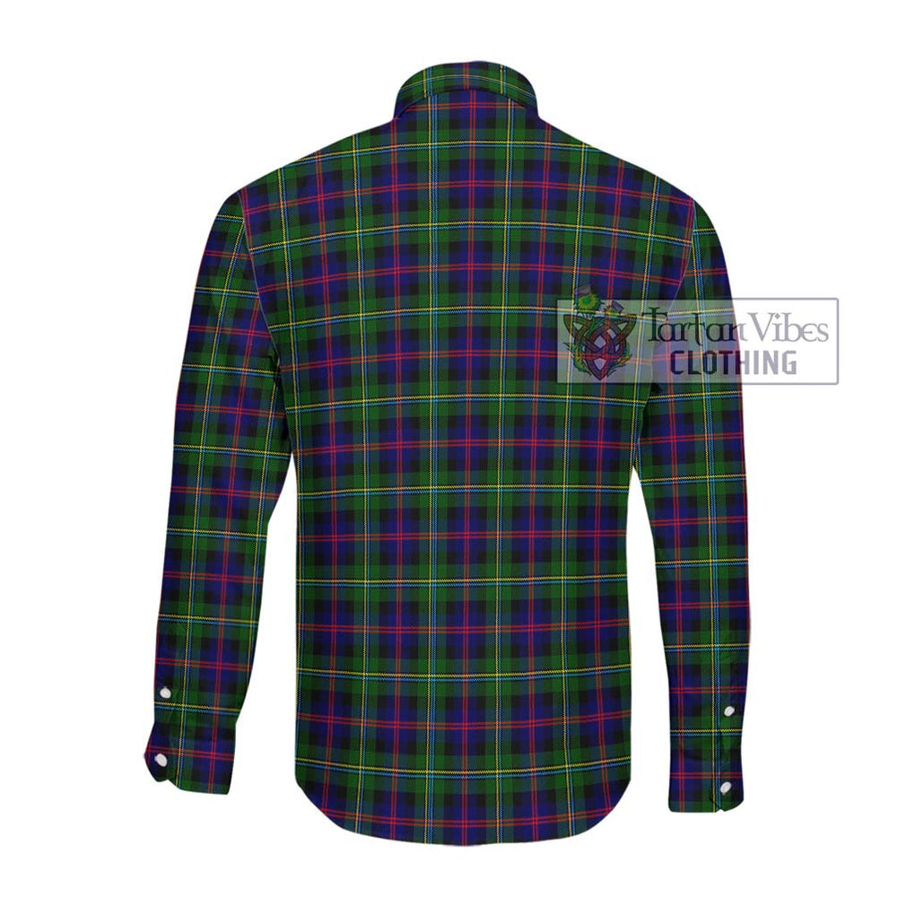 Malcolm Tartan Long Sleeve Button Shirt with Family Crest DNA In Me Style - Tartanvibesclothing Shop
