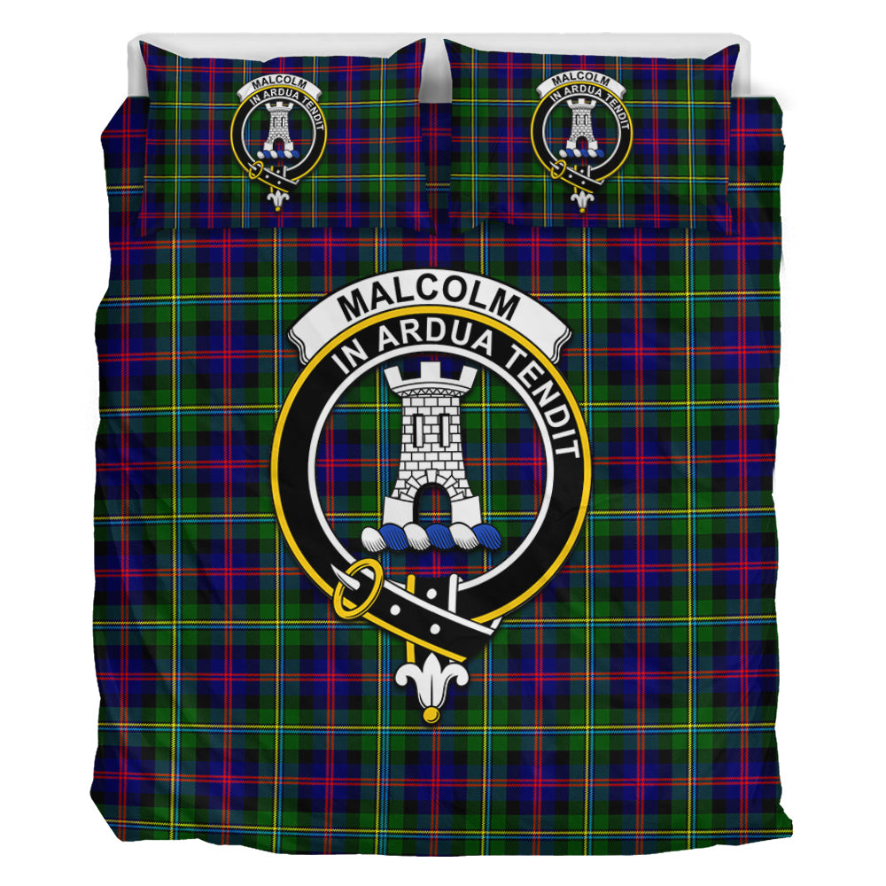 Malcolm Tartan Bedding Set with Family Crest - Tartan Vibes Clothing