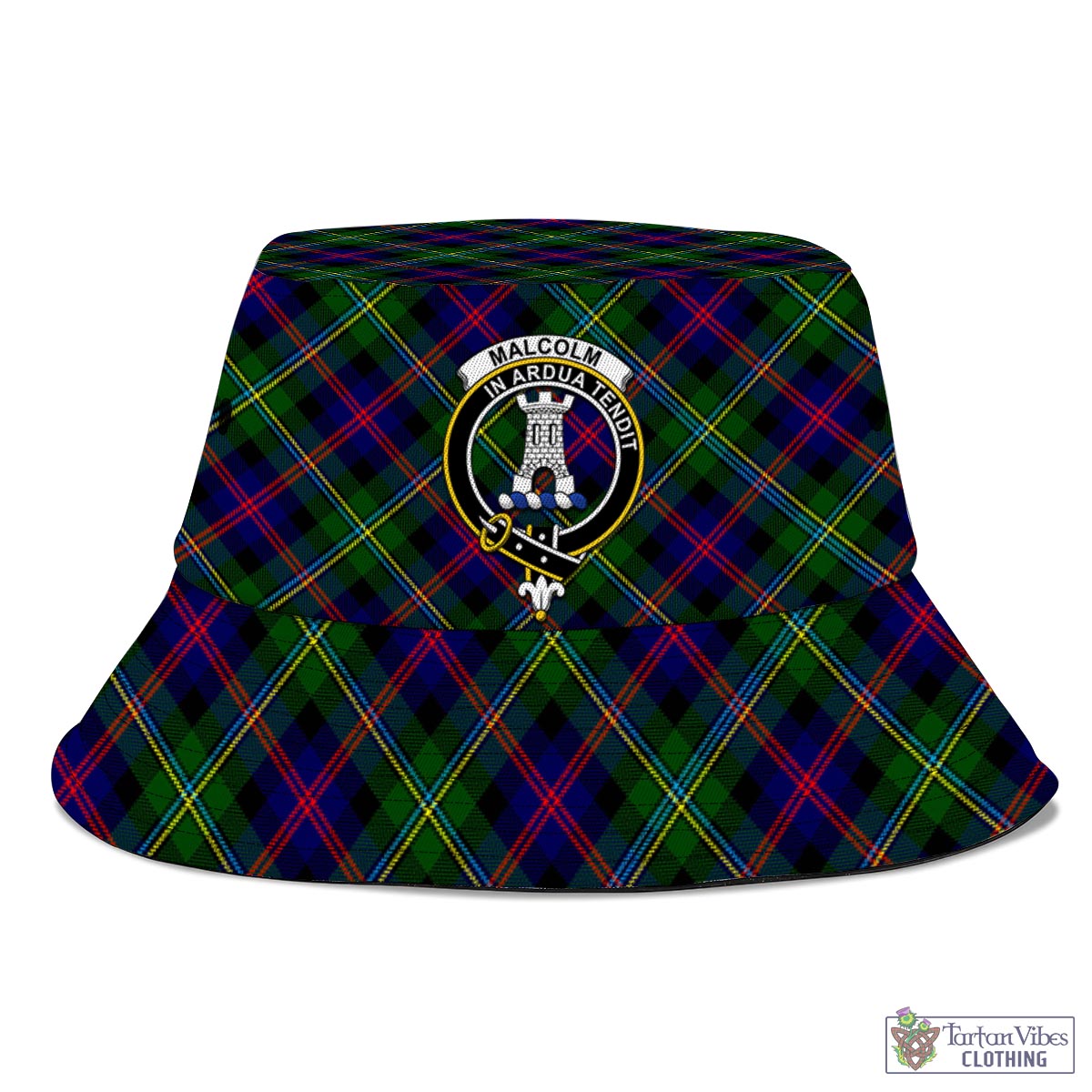 Malcolm Tartan Bucket Hat with Family Crest - Tartan Vibes Clothing