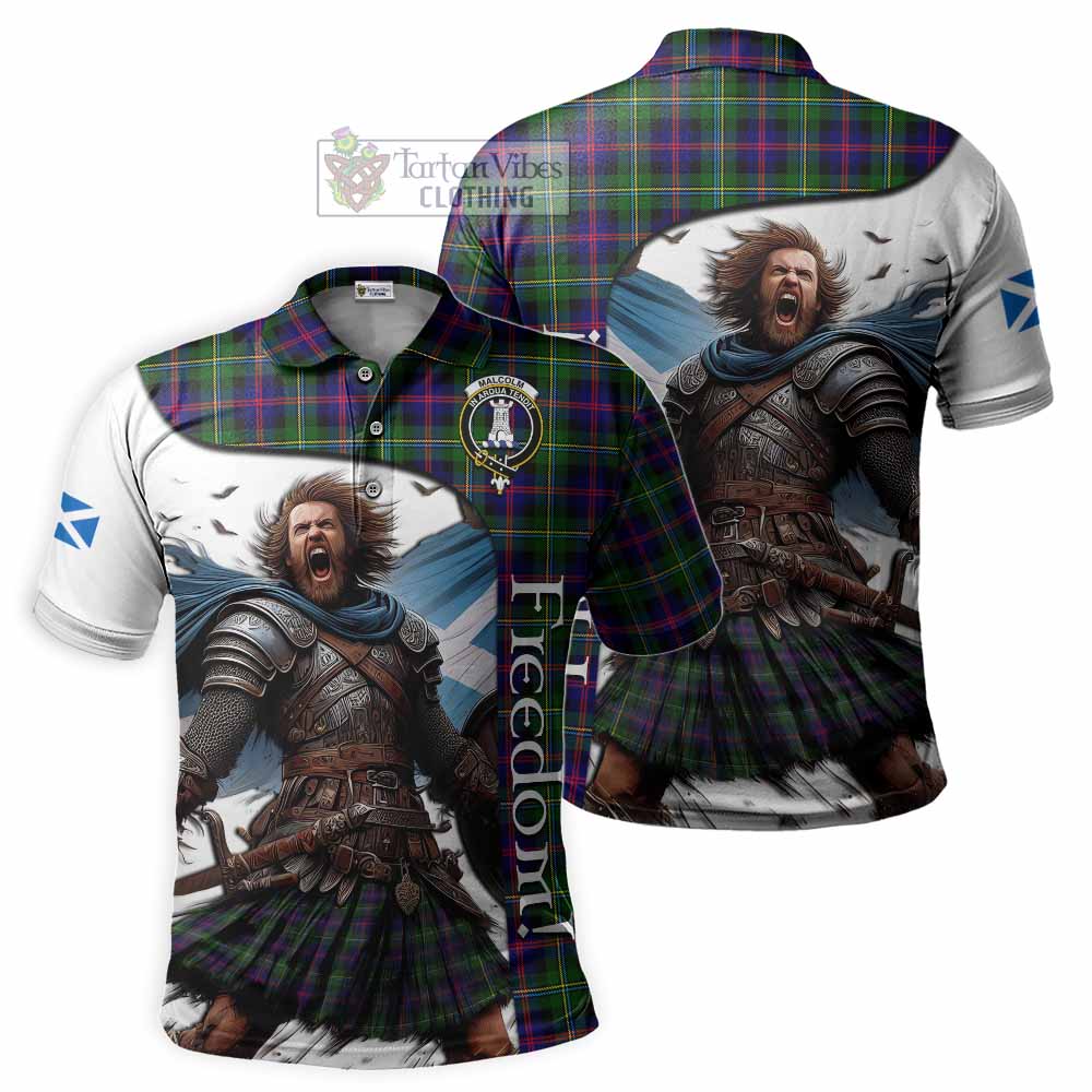 Tartan Vibes Clothing Malcolm Crest Tartan Polo Shirt Inspired by the Freedom of Scottish Warrior
